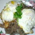 El cooksnap de Liz Garay cuando hizo Bifes con cebollas y huevos.