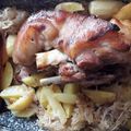 Császárné Éva Zsuzska Cooksnap-ja, amikor elkészítette a(z) Csülök káposztával, krumplival sütve receptet.