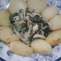 El cooksnap de Karen cuando hizo Champiñones salteados con espinacas.