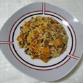 El cooksnap de Sandri 🌿 cuando hizo Almuerzo express -arroz proteico, vegetales y rúcula fresca- :).