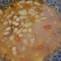 El cooksnap de Mamen cuando hizo Alubias blancas con gambas y mejillones.