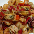 El cooksnap de 95vanedg cuando hizo Ñoquis con salteado de verduras y mejillones.