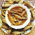 Antara Chakravorty's cooksnap of when they made মৌরলা মাছের টক ঝাল (mourola macher talk jhal recipe in Bengali).