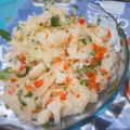 El cooksnap de Cony Constanza cuando hizo Ceviche de coliflor con limón, mandarina y jengibre.