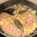 El cooksnap de Evelyn González cuando hizo Salchichas al vino blanco.
