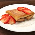 Lóránt Bikszády Cooksnap-ja, amikor elkészítette a(z) Epres-mascarponés chimichanga receptet.