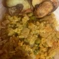 El cooksnap de lc Ramirez cuando hizo Arroz con Camarones🍤, Atún y Verduras.