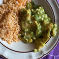 El cooksnap de Vic cuando hizo Pollo en crema de chile poblano.