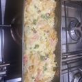 El cooksnap de antonella eberle cuando hizo Fideos Gratinados con Crema, Queso Azul, Jamón, Queso Por Salut y Queso de Rallar.