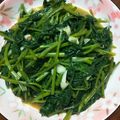 庭秀 的 沙茶炒空心菜 cooksnap