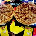 Sehrish Siddiq's cooksnap of when they made Chicken tikka pizza in lock down (karahi baking).