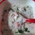 Arvinder kaur का कुकस्नैप जब उन्होंने मिक्स वेज रायता आलू,प्याज,टमाटर ककड़ी (mix veg raita aloo pyaz tamatar kakdi recipe in Hindi) बनाया था।