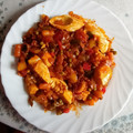 El cooksnap de Miguel cuando hizo Huevos duros con bacon y tomate.
