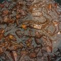 El cooksnap de Carlos Matehuala cuando hizo Bistec de res en chile pasilla.