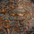 El cooksnap de Carlos Matehuala cuando hizo Bistec de res en chile pasilla.