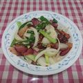 潘俊霖的(簡單料理) 的 蒜苗豆乾炒臘肉 cooksnap