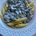 El cooksnap de Marieta cuando hizo Pasta con nata, champiñones y bacon a la trufa.