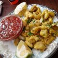 Wanjiku Lucia's cooksnap of when they made Fish Bhajia with Kachumbari.