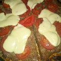 El cooksnap de Carina Cavallone cuando hizo Mega hamburguesa a la pizza.
