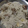 Huzaifa Bilal's cooksnap of when they made Beef pulao #eidkpakwan.