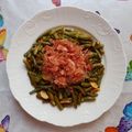 El cooksnap de ISA cuando hizo Judías verdes rehogadas con jamón y tomate natural.