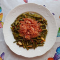 El cooksnap de ISA cuando hizo Judías verdes rehogadas con jamón y tomate natural.