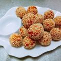 Cooksnap của Nguyễn Sen khi họ làm theo món Bánh rán lúc lắc - Bánh cam - Bánh rán ngọt (Sesame ball recipe)