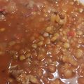 El cooksnap de Caro Zaragosi cuando hizo Guiso de lentejas.