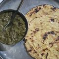 Pinki3's cooksnap of when they made Saag,makka ki roti.
