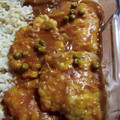 El cooksnap de Elena C cuando hizo Lomo de bacalao en salsa de miel y mostaza con guisantes.