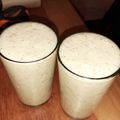 El cooksnap de Frika Diez cuando hizo Licuado de Banana 🍌Manzana roja y verde🍎🍏 y Naranja 🍊.