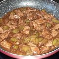 El cooksnap de Mónica Gómez cuando hizo Ternera en salsa picante.