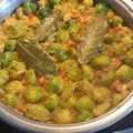 El cooksnap de Enrique Soto cuando hizo Arroz con coles de Bruselas.