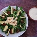 El cooksnap de Elisa Pérez cuando hizo Ensalada de canónigos y pollo con vinagreta de yogur.