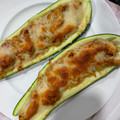 El cooksnap de Nuria C cuando hizo Calabacín relleno de pollo y bacon con bechamel.