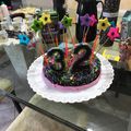 El cooksnap de Sabri en la huerta cuando hizo Torta de cumpleaños temática, de los años 80.
