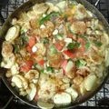 El cooksnap de Gonzalo Azar cuando hizo Pollo a la criolla en disco de arado.