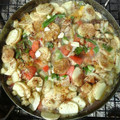 El cooksnap de Gonzalo Azar cuando hizo Pollo a la criolla en disco de arado.