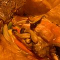 ekitchen's cooksnap of when they made Steamed Salmon in foil with mushrooms and vegetables Miso based.