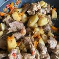 El cooksnap de Janeth Jiménez cuando hizo Chuleta de brazo de cerdo con papas y zanahoria.