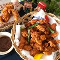 Vidita Bhatia's cooksnap of when they made Chicken pakoda.