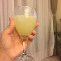El cooksnap de Angélica cuando hizo Pisco sour chileno.