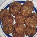 Joseph Green's cooksnap of when they made Aubergine balls aka Melitzanokeftedes in the oven.