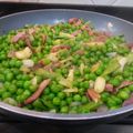 El cooksnap de Becky cuando hizo Guisantes salteados con jamón serrano.