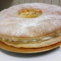 El cooksnap de Mónica cuando hizo Roscón de Reyes de hojaldre con relleno de nata.