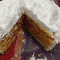 El cooksnap de Victoria Andreoni cuando hizo Torta Rogel o torta Alfajor.