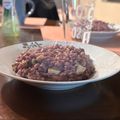 El cooksnap de Monserrat Araya cuando hizo Risotto de vino tinto y Champiñones.