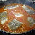 El cooksnap de Chema cuando hizo Bacalao con tomate y pimientos rojos.
