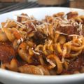 Miles's cooksnap of when they made Easy Peasy Cheesy Fusilli - Pasta Bake with Sausage.