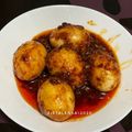 Cooksnap Zieta Ali semasa beliau membuat Sambal Telur Rebus Goreng.